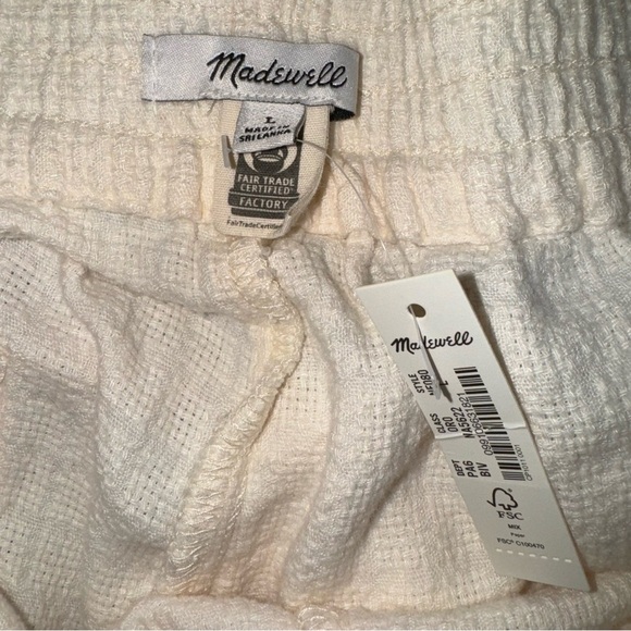 NWT Madewell linen blend pull on shorts size L - Picture 3 of 4